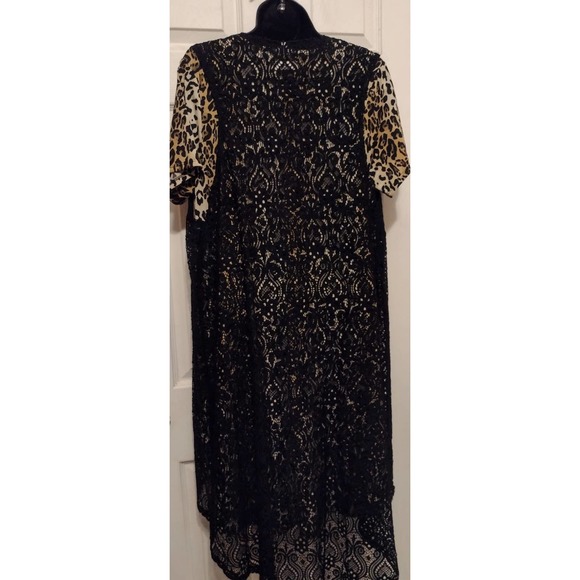 "Lucky & Blessed" Leopard dress & Black Lace Cover-up by "Southern Stitch" (XL) - Picture 4 of 4